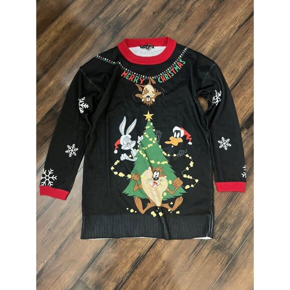 Dolls Kill × Looney Tunes Holiday Cheer Oversized Sweater Size Small Christmas - Picture 1 of 2